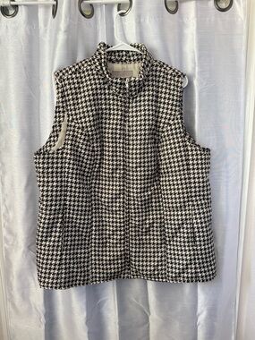 Woman Within Cream Quilted Puffer Vest